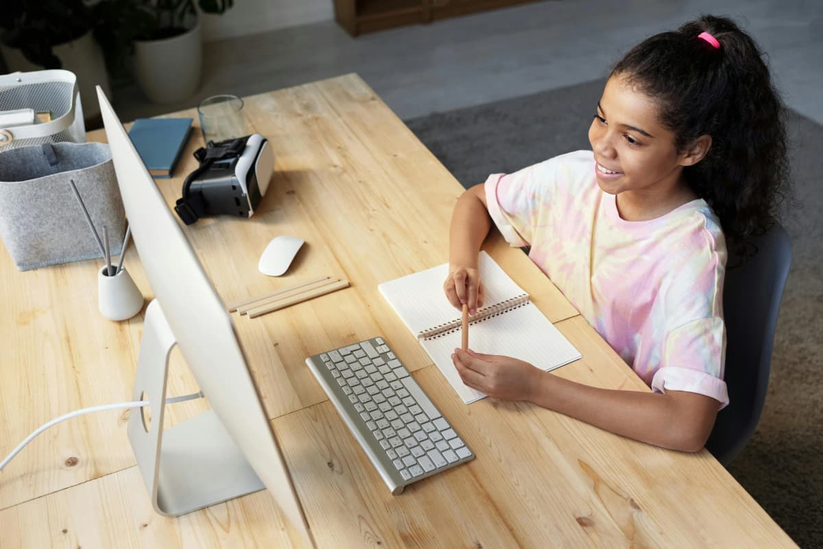 Student studying with tutor - personalized learning experience